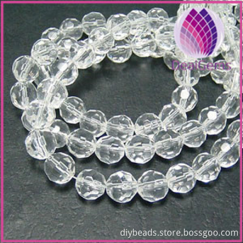 Bead 8mm hand-faceted round decorative crystal glass beads curtains